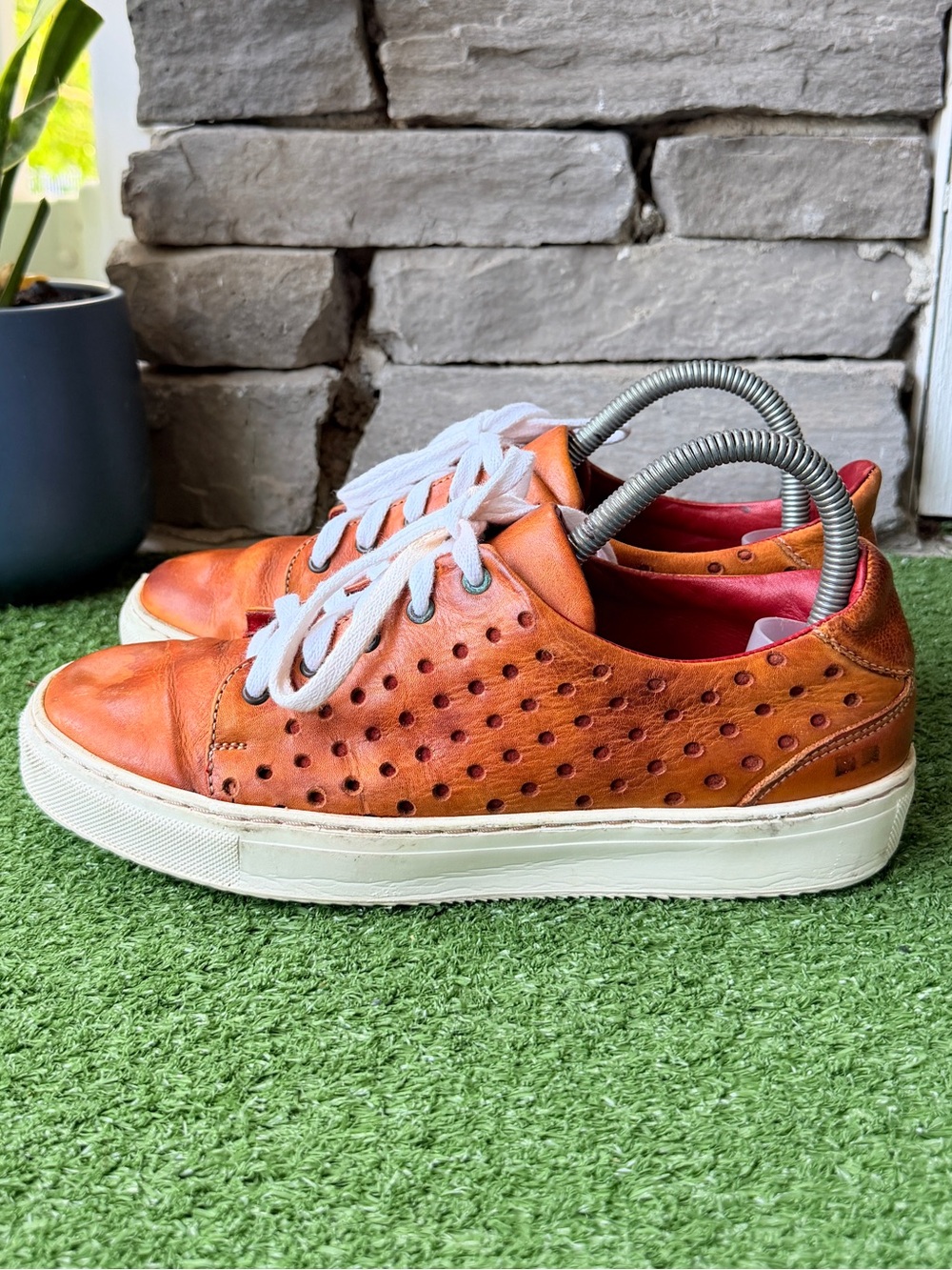 Bed Stu Lyne Pecan Rustic Leather Women’s Sneakers